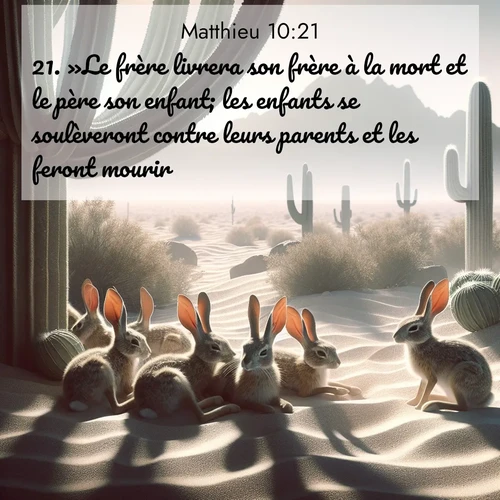 Segond21 Évangile selon Matthieu  ; image nature: image avec le verset biblique :»Le frère livrera son frère à la mort et le père son enfant; les enfants se soulèveront contre leurs parents et les feront mourir. ;  ; 10:21