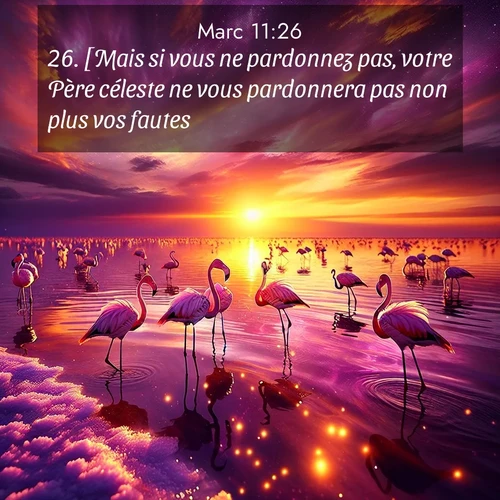Segond21 Évangile selon Marc  ; image nature: image avec le verset biblique :[Mais si vous ne pardonnez pas, votre Père céleste ne vous pardonnera pas non plus vos fautes.]» ;  ; 11:26