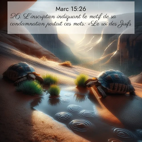 Segond21 Évangile selon Marc  ; image nature: image avec le verset biblique :L&#039;inscription indiquant le motif de sa condamnation portait ces mots: «Le roi des Juifs». ;  ; 15:26