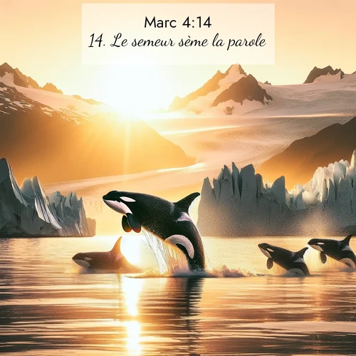 Segond21 Évangile selon Marc  ; image nature: image avec le verset biblique :Le semeur sème la parole. ;  ; 4:14
