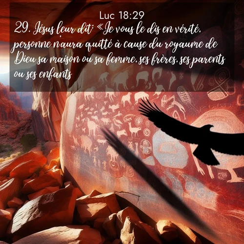 Segond21 Évangile selon Luc  ; image nature: image avec le verset biblique :Jésus leur dit: «Je vous le dis en vérité, personne n&#039;aura quitté à cause du royaume de Dieu sa maison ou sa femme, ses frères, ses parents ou ses enfants ;  ; 18:29