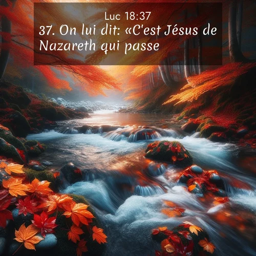 Segond21 Évangile selon Luc  ; image nature: image avec le verset biblique :On lui dit: «C&#039;est Jésus de Nazareth qui passe.» ;  ; 18:37