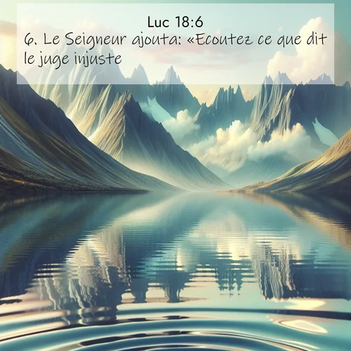 Segond21 Évangile selon Luc  ; image nature: image avec le verset biblique :Le Seigneur ajouta: «Ecoutez ce que dit le juge injuste. ;  ; 18:6