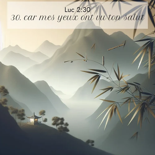 Segond21 Évangile selon Luc  ; image nature: image avec le verset biblique :car mes yeux ont vu ton salut, ;  ; 2:30