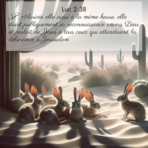 Segond21 Évangile selon Luc  ; image nature: image avec le verset biblique :Arrivée elle aussi à la même heure, elle disait publiquement sa reconnaissance envers Dieu et parlait de Jésus à tous ceux qui attendaient la délivrance à Jérusalem. ;  ; 2:38
