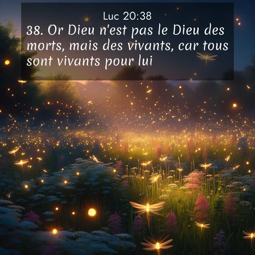Segond21 Évangile selon Luc  ; image nature: image avec le verset biblique :Or Dieu n&#039;est pas le Dieu des morts, mais des vivants, car tous sont vivants pour lui.» ;  ; 20:38