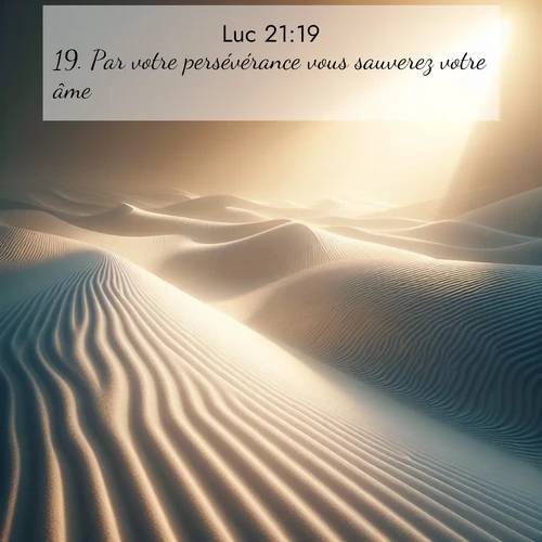 Segond21 Évangile selon Luc  ; image nature: image avec le verset biblique :Par votre persévérance vous sauverez votre âme. ;  ; 21:19