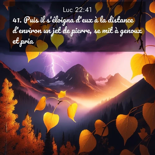 image nature avec verset biblique de la Bible