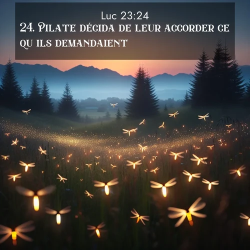 Segond21 Évangile selon Luc  ; image nature: image avec le verset biblique :Pilate décida de leur accorder ce qu&#039;ils demandaient. ;  ; 23:24