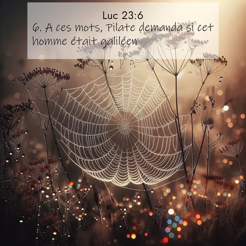 Segond21 Évangile selon Luc  ; image nature: image avec le verset biblique :A ces mots, Pilate demanda si cet homme était galiléen. ;  ; 23:6