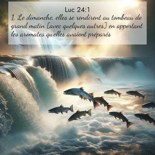 Segond21 Évangile selon Luc  ; image nature: image avec le verset biblique :Le dimanche, elles se rendirent au tombeau de grand matin [avec quelques autres] en apportant les aromates qu&#039;elles avaient préparés. ;  ; 24:1