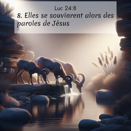 Segond21 Évangile selon Luc  ; image nature: image avec le verset biblique :Elles se souvinrent alors des paroles de Jésus. ;  ; 24:8