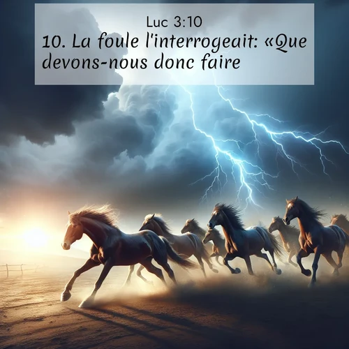 Segond21 Évangile selon Luc  ; image nature: image avec le verset biblique :La foule l&#039;interrogeait: «Que devons-nous donc faire?» ;  ; 3:10