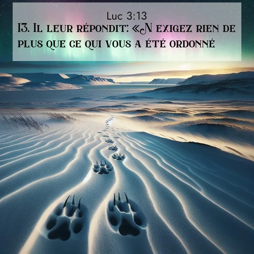 Segond21 Évangile selon Luc  ; image nature: image avec le verset biblique :Il leur répondit: «N&#039;exigez rien de plus que ce qui vous a été ordonné.» ;  ; 3:13
