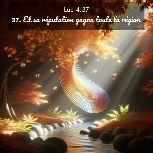 Segond21 Évangile selon Luc  ; image nature: image avec le verset biblique :Et sa réputation gagna toute la région. ;  ; 4:37