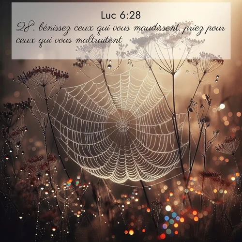 Segond21 Évangile selon Luc  ; image nature: image avec le verset biblique :bénissez ceux qui vous maudissent, priez pour ceux qui vous maltraitent. ;  ; 6:28
