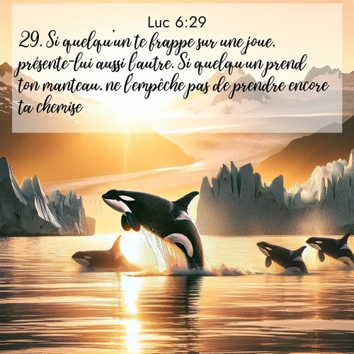 Segond21 Évangile selon Luc  ; image nature: image avec le verset biblique :Si quelqu&#039;un te frappe sur une joue, présente-lui aussi l&#039;autre. Si quelqu&#039;un prend ton manteau, ne l&#039;empêche pas de prendre encore ta chemise. ;  ; 6:29