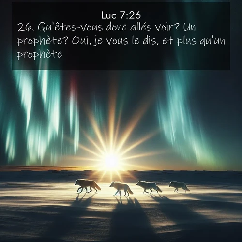 Segond21 Évangile selon Luc  ; image nature: image avec le verset biblique :Qu&#039;êtes-vous donc allés voir? Un prophète? Oui, je vous le dis, et plus qu&#039;un prophète. ;  ; 7:26