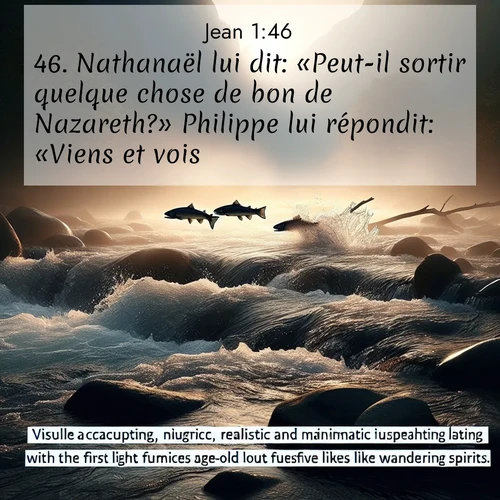 Segond21 Évangile selon Jean  ; image nature: image avec le verset biblique :Nathanaël lui dit: «Peut-il sortir quelque chose de bon de Nazareth?» Philippe lui répondit: «Viens et vois.» ;  ; 1:46