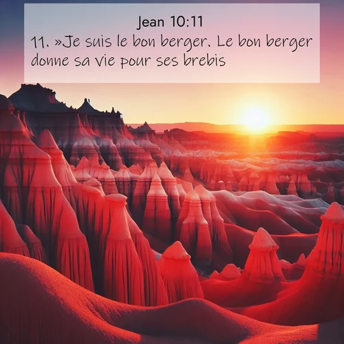 Segond21 Évangile selon Jean  ; image nature: image avec le verset biblique :»Je suis le bon berger. Le bon berger donne sa vie pour ses brebis. ;  ; 10:11