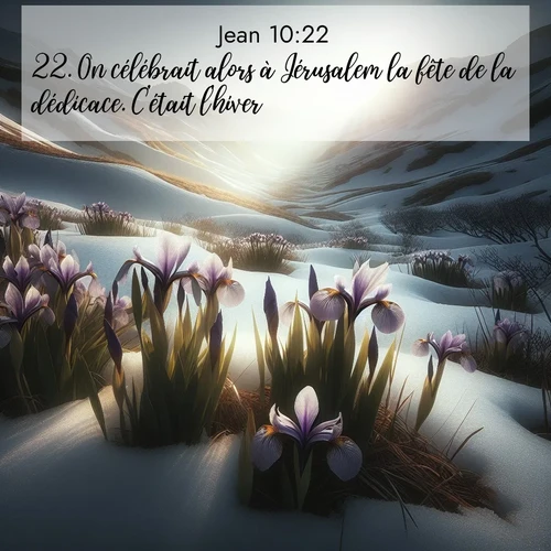 Segond21 Évangile selon Jean  ; image nature: image avec le verset biblique :On célébrait alors à Jérusalem la fête de la dédicace. C&#039;était l&#039;hiver. ;  ; 10:22