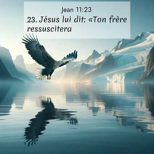 Segond21 Évangile selon Jean  ; image nature: image avec le verset biblique :Jésus lui dit: «Ton frère ressuscitera.» ;  ; 11:23