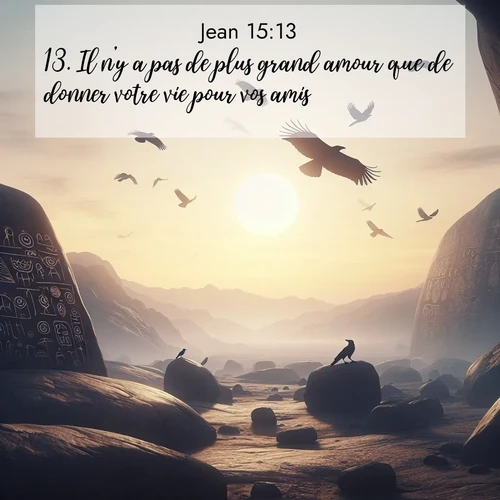 Segond21 Évangile selon Jean  ; image nature: image avec le verset biblique :Il n&#039;y a pas de plus grand amour que de donner votre vie pour vos amis. ;  ; 15:13