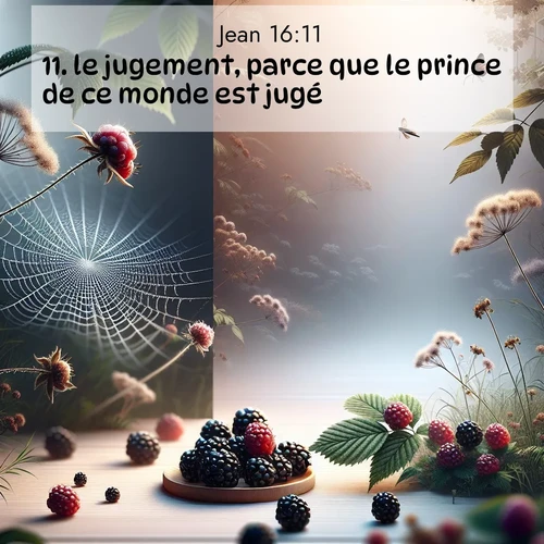 Segond21 Évangile selon Jean  ; image nature: image avec le verset biblique :le jugement, parce que le prince de ce monde est jugé. ;  ; 16:11
