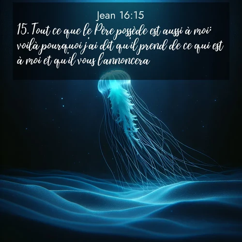 Segond21 Évangile selon Jean  ; image nature: image avec le verset biblique :Tout ce que le Père possède est aussi à moi; voilà pourquoi j&#039;ai dit qu&#039;il prend de ce qui est à moi et qu&#039;il vous l&#039;annoncera. ;  ; 16:15