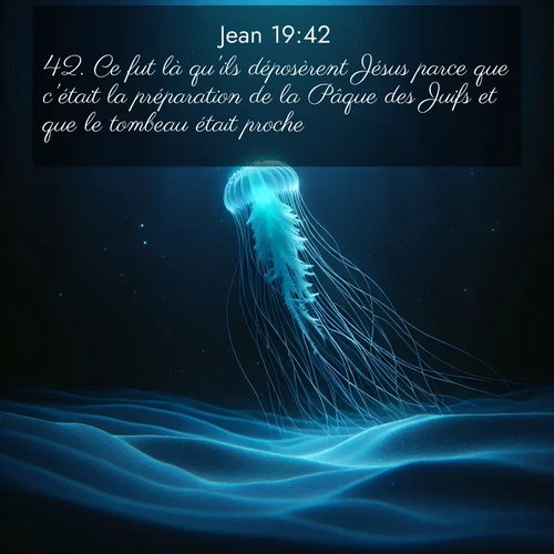 Segond21 Évangile selon Jean  ; image nature: image avec le verset biblique :Ce fut là qu&#039;ils déposèrent Jésus parce que c&#039;était la préparation de la Pâque des Juifs et que le tombeau était proche. ;  ; 19:42