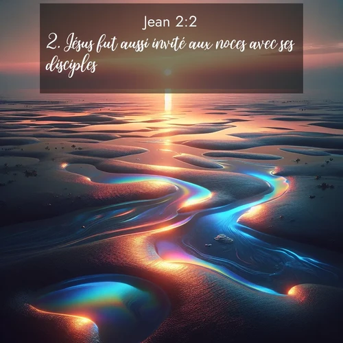 Segond21 Évangile selon Jean  ; image nature: image avec le verset biblique :Jésus fut aussi invité aux noces avec ses disciples. ;  ; 2:2