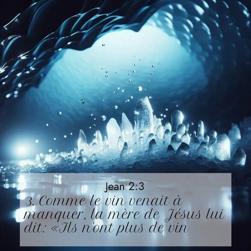 Segond21 Évangile selon Jean  ; image nature: image avec le verset biblique :Comme le vin venait à manquer, la mère de Jésus lui dit: «Ils n&#039;ont plus de vin.» ;  ; 2:3