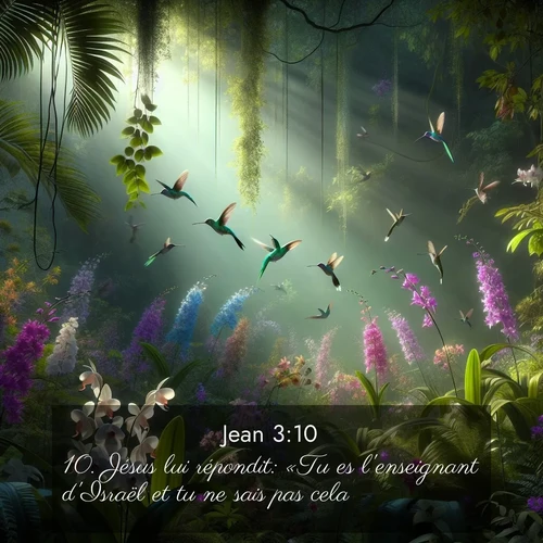 Segond21 Évangile selon Jean  ; image nature: image avec le verset biblique :Jésus lui répondit: «Tu es l&#039;enseignant d&#039;Israël et tu ne sais pas cela! ;  ; 3:10