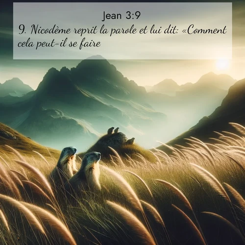 Segond21 Évangile selon Jean  ; image nature: image avec le verset biblique :Nicodème reprit la parole et lui dit: «Comment cela peut-il se faire?» ;  ; 3:9