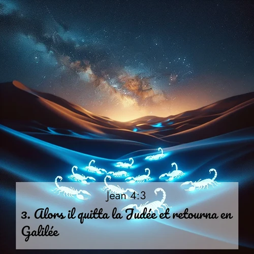 Segond21 Évangile selon Jean  ; image nature: image avec le verset biblique :Alors il quitta la Judée et retourna en Galilée. ;  ; 4:3