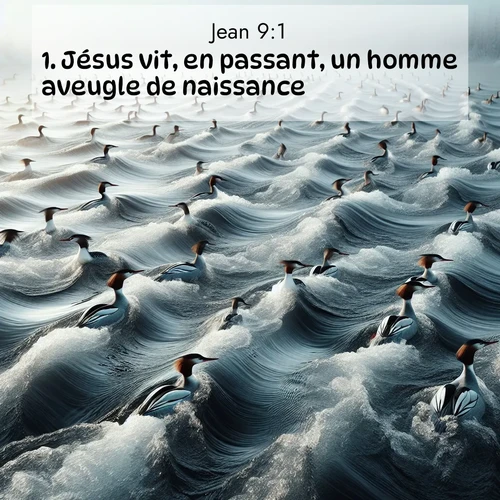 Segond21 Évangile selon Jean  ; image nature: image avec le verset biblique :Jésus vit, en passant, un homme aveugle de naissance. ;  ; 9:1