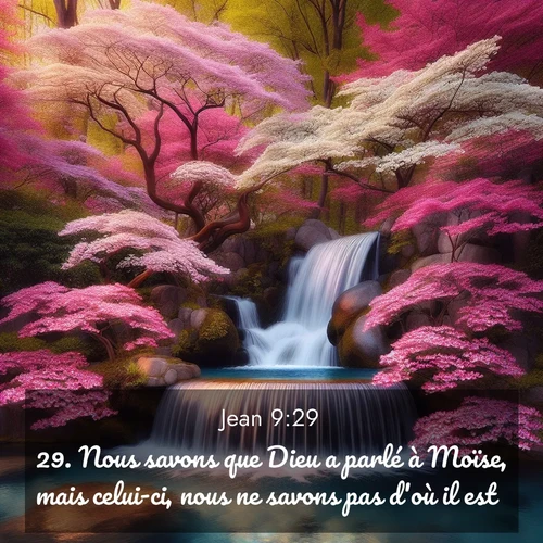 Segond21 Évangile selon Jean  ; image nature: image avec le verset biblique :Nous savons que Dieu a parlé à Moïse, mais celui-ci, nous ne savons pas d&#039;où il est.» ;  ; 9:29