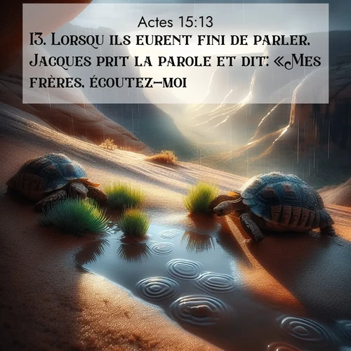 Segond21 Actes  ; image nature: image avec le verset biblique :Lorsqu&#039;ils eurent fini de parler, Jacques prit la parole et dit: «Mes frères, écoutez-moi! ;  ; 15:13