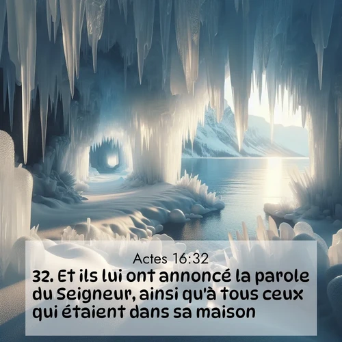 Segond21 Actes  ; image nature: image avec le verset biblique :Et ils lui ont annoncé la parole du Seigneur, ainsi qu&#039;à tous ceux qui étaient dans sa maison. ;  ; 16:32