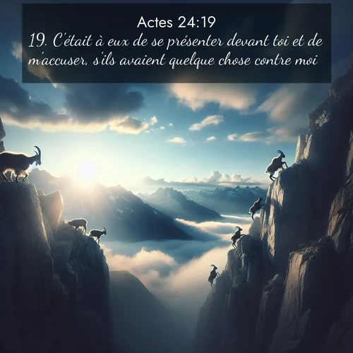 Segond21 Actes  ; image nature: image avec le verset biblique :C&#039;était à eux de se présenter devant toi et de m&#039;accuser, s&#039;ils avaient quelque chose contre moi. ;  ; 24:19