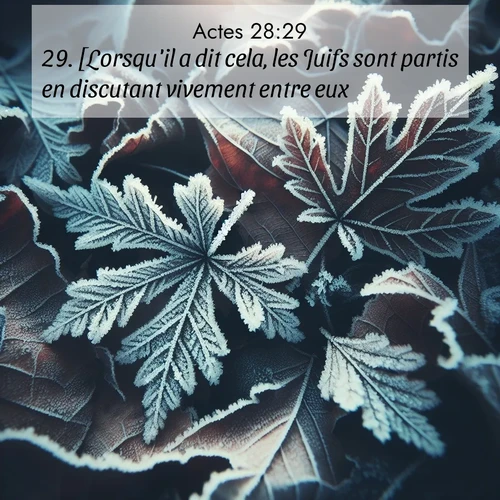 Segond21 Actes  ; image nature: image avec le verset biblique :[Lorsqu&#039;il a dit cela, les Juifs sont partis en discutant vivement entre eux.] ;  ; 28:29