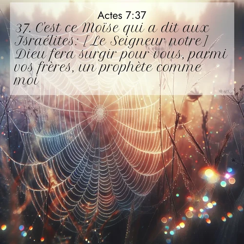 Segond21 Actes  ; image nature: image avec le verset biblique :C&#039;est ce Moïse qui a dit aux Israélites: [Le Seigneur notre] Dieu fera surgir pour vous, parmi vos frères, un prophète comme moi. ;  ; 7:37