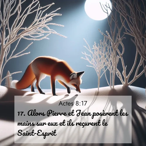 Segond21 Actes  ; image nature: image avec le verset biblique :Alors Pierre et Jean posèrent les mains sur eux et ils reçurent le Saint-Esprit. ;  ; 8:17