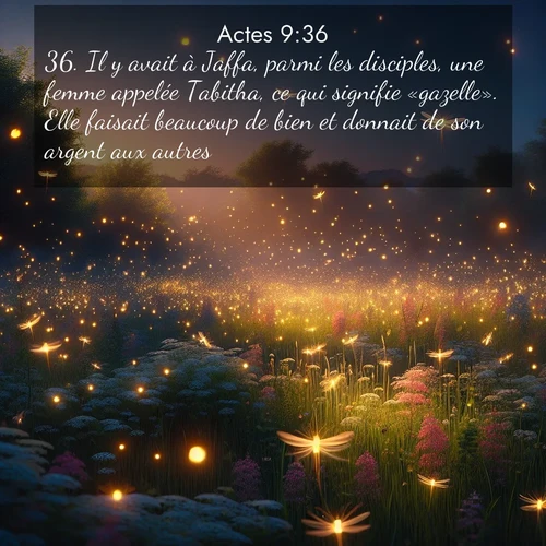 Segond21 Actes  ; image nature: image avec le verset biblique :Il y avait à Jaffa, parmi les disciples, une femme appelée Tabitha, ce qui signifie «gazelle». Elle faisait beaucoup de bien et donnait de son argent aux autres. ;  ; 9:36