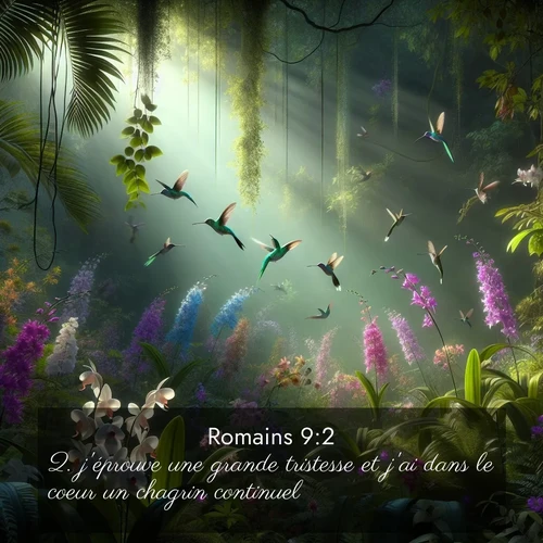 Segond21 Romains  ; image nature: image avec le verset biblique :j&#039;éprouve une grande tristesse et j&#039;ai dans le coeur un chagrin continuel. ;  ; 9:2