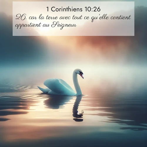 Segond21 1 Corinthiens  ; image nature: image avec le verset biblique :car la terre avec tout ce qu&#039;elle contient appartient au Seigneur. ;  ; 10:26