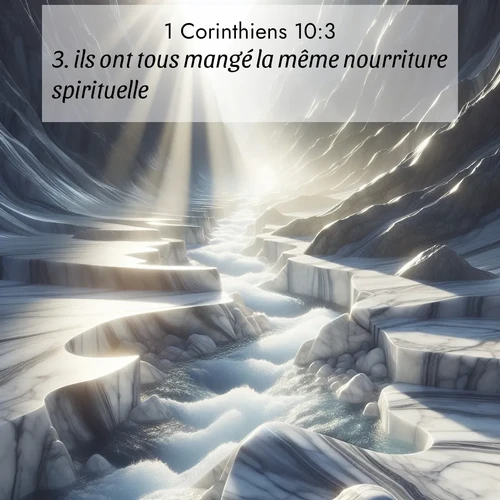 Segond21 1 Corinthiens  ; image nature: image avec le verset biblique :ils ont tous mangé la même nourriture spirituelle ;  ; 10:3