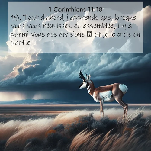 Segond21 1 Corinthiens  ; image nature: image avec le verset biblique :Tout d&#039;abord, j&#039;apprends que, lorsque vous vous réunissez en assemblée, il y a parmi vous des divisions  et je le crois en partie. ;  ; 11:18