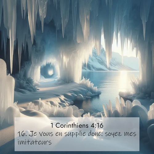 Segond21 1 Corinthiens  ; image nature: image avec le verset biblique :Je vous en supplie donc: soyez mes imitateurs. ;  ; 4:16