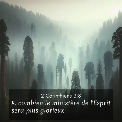 Segond21 2 Corinthiens  ; image nature: image avec le verset biblique :combien le ministère de l&#039;Esprit sera plus glorieux! ;  ; 3:8
